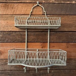 Wrought Iron Wall Hanging in Antique White